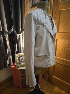 GAP Light Pink Moto Jacket, Versatile Styling, Size 18